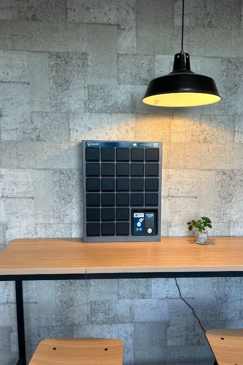 A Keycafe SmartBox on a table